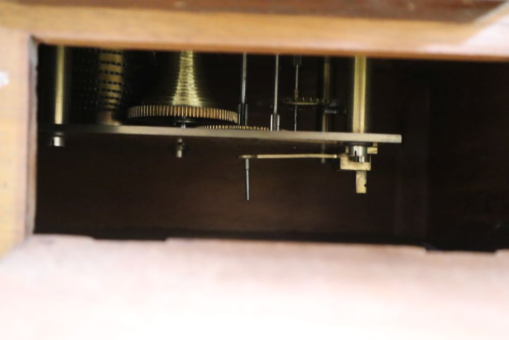 A 19th century mahogany wall clock, by Mathers & Son (a.f.)